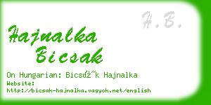 hajnalka bicsak business card